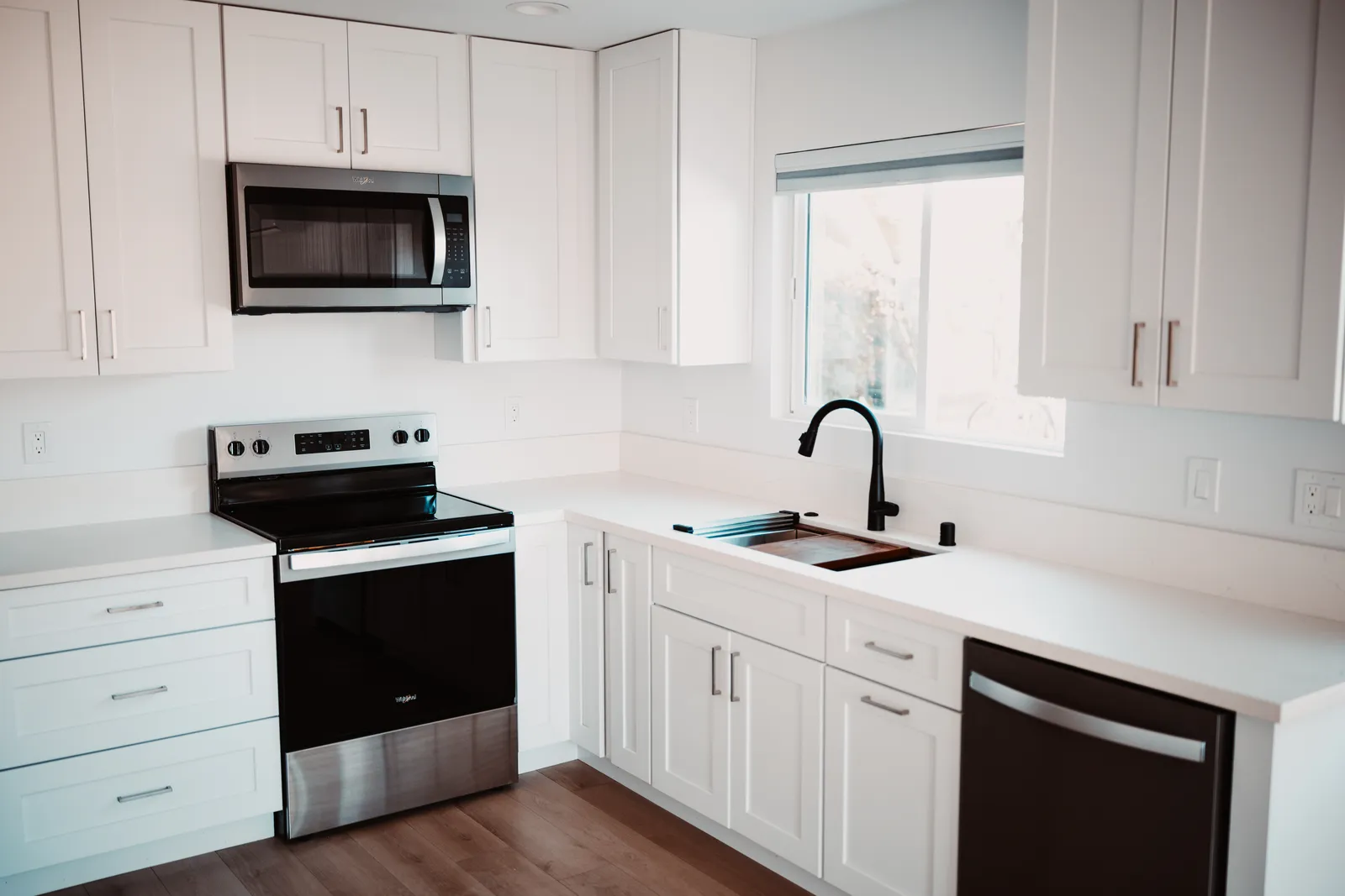 Kitchen range and cabinetry detail