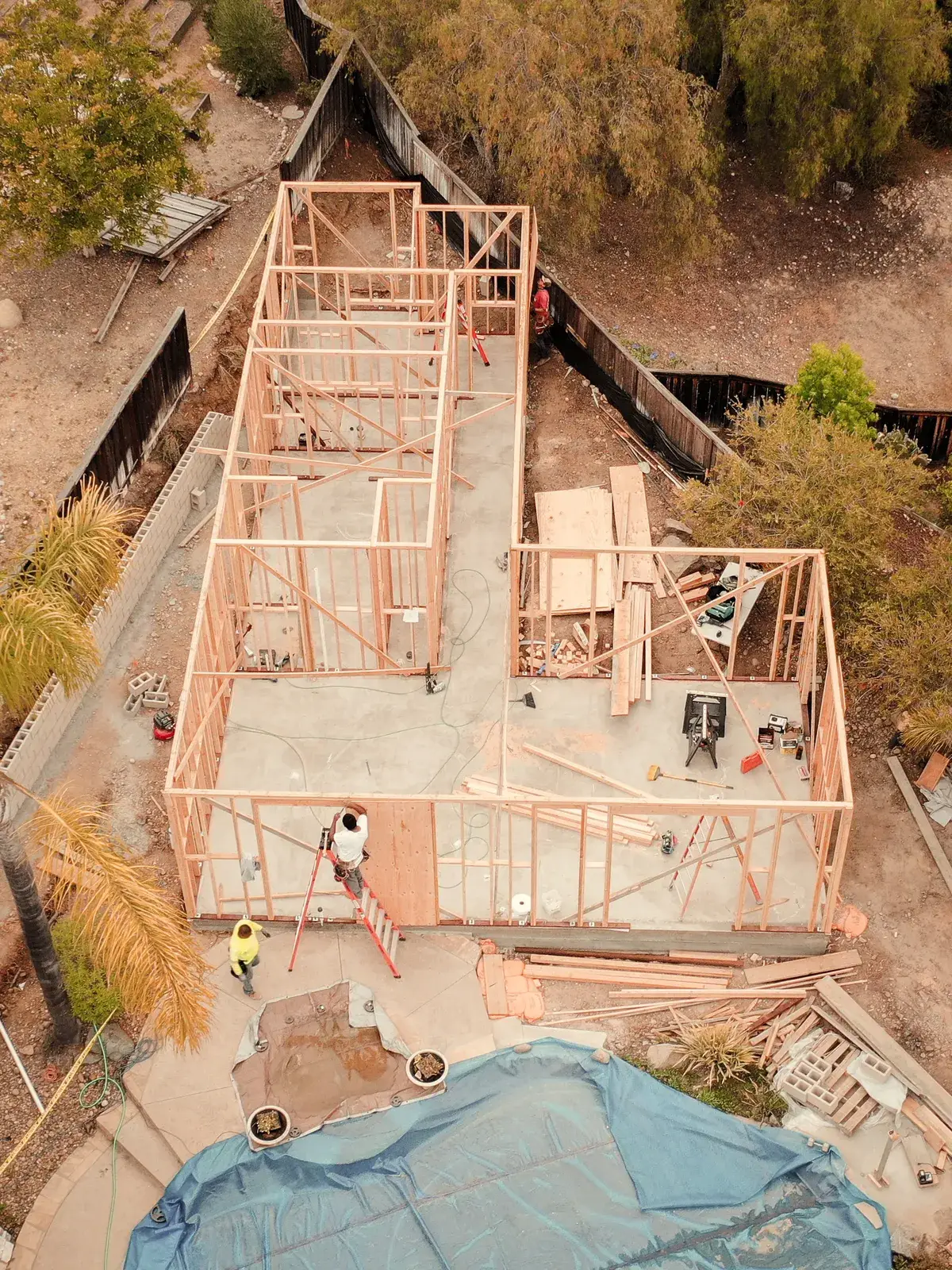 Rancho Peñasquitos ADU — aerial during framing