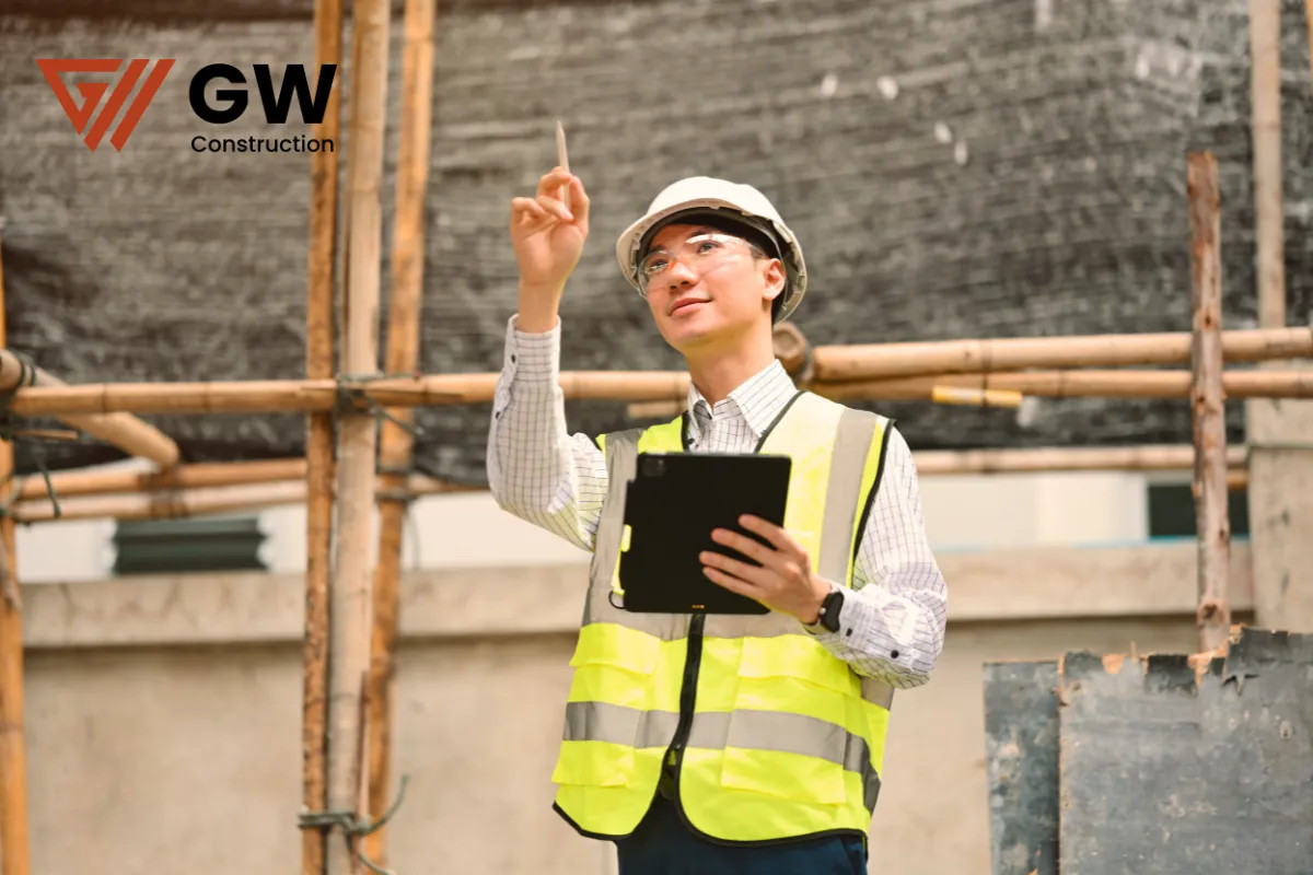 contractor-with-hard-hat-and-green-vest-reviewing-sb-721-repair-estimates contractor-with-hard-hat-and-green-vest-reviewing-sb-721-repair-estimates